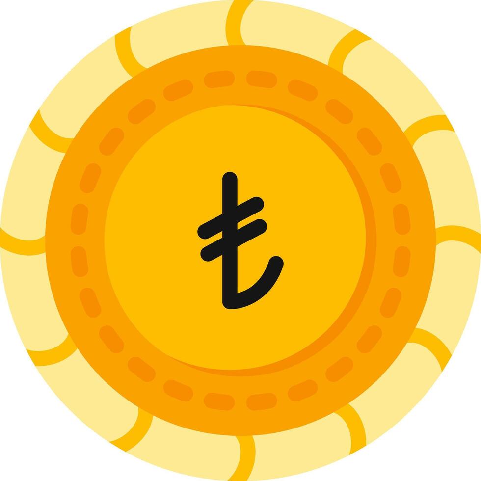 Lira Coin Flat Currency Design vector