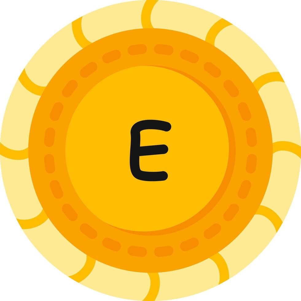 Lilangeni Currency Coin Flat Icon vector