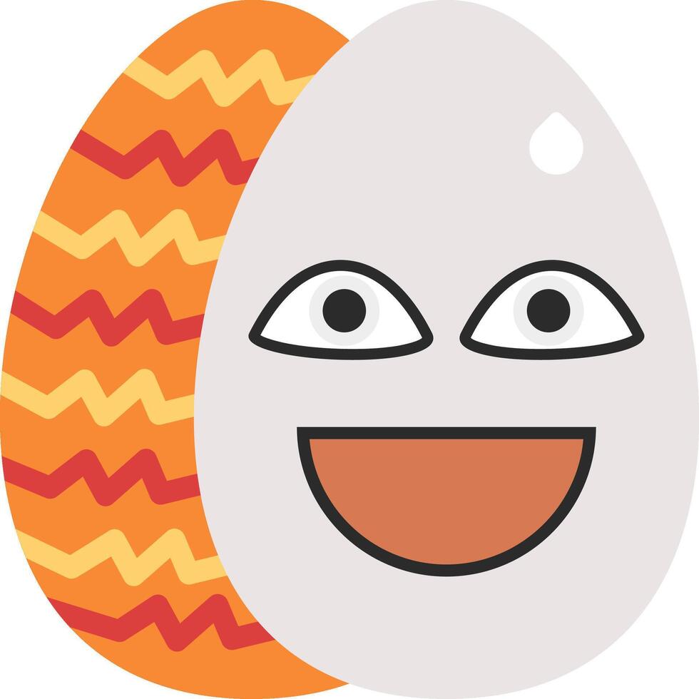 Tired Easter Egg Emoji with Sleepy Eyes vector