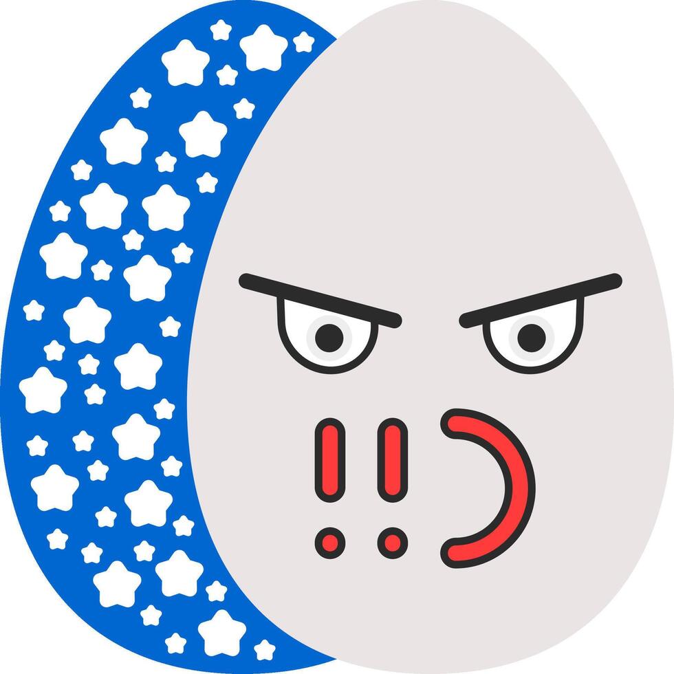 Pressure Expression Easter Egg Icon vector