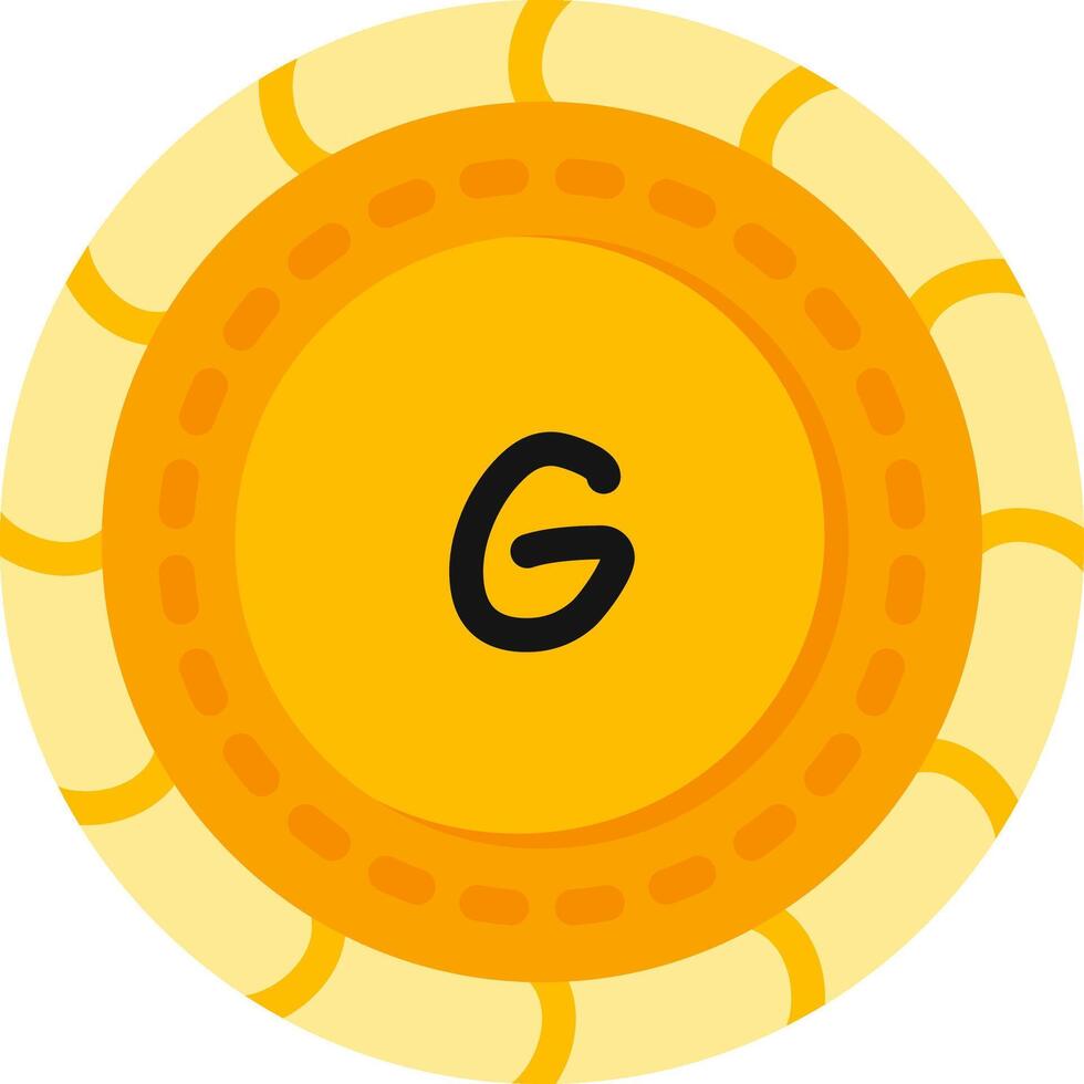 Gourde Coin Flat Colorful Icon vector
