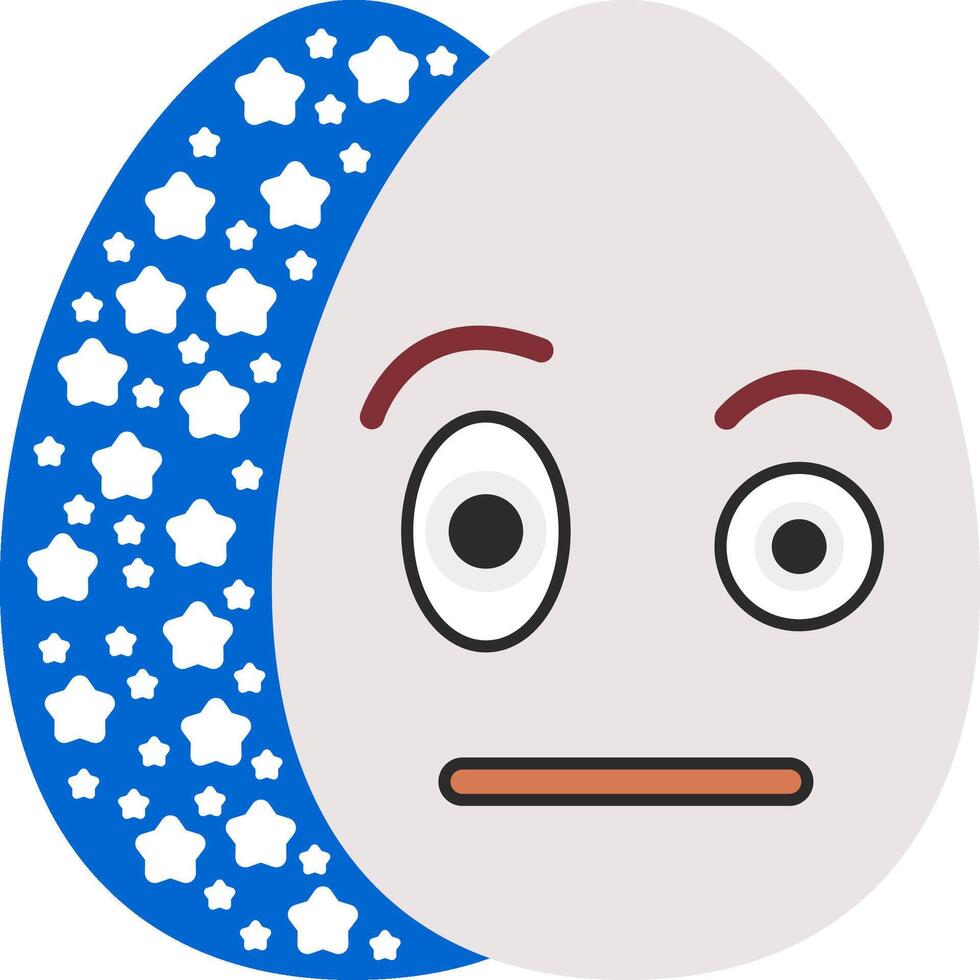 Suspicious Easter Egg Side Eye Face vector