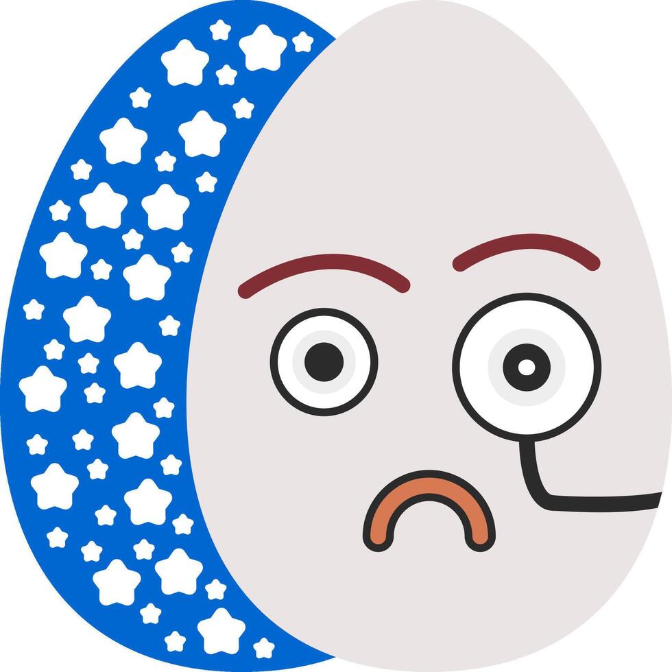 Detective Easter Egg Emoji with Magnifier vector
