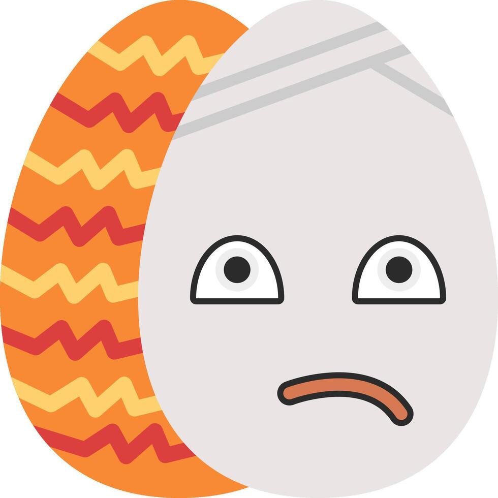 Head Bandage Easter Egg Medical Emoji vector