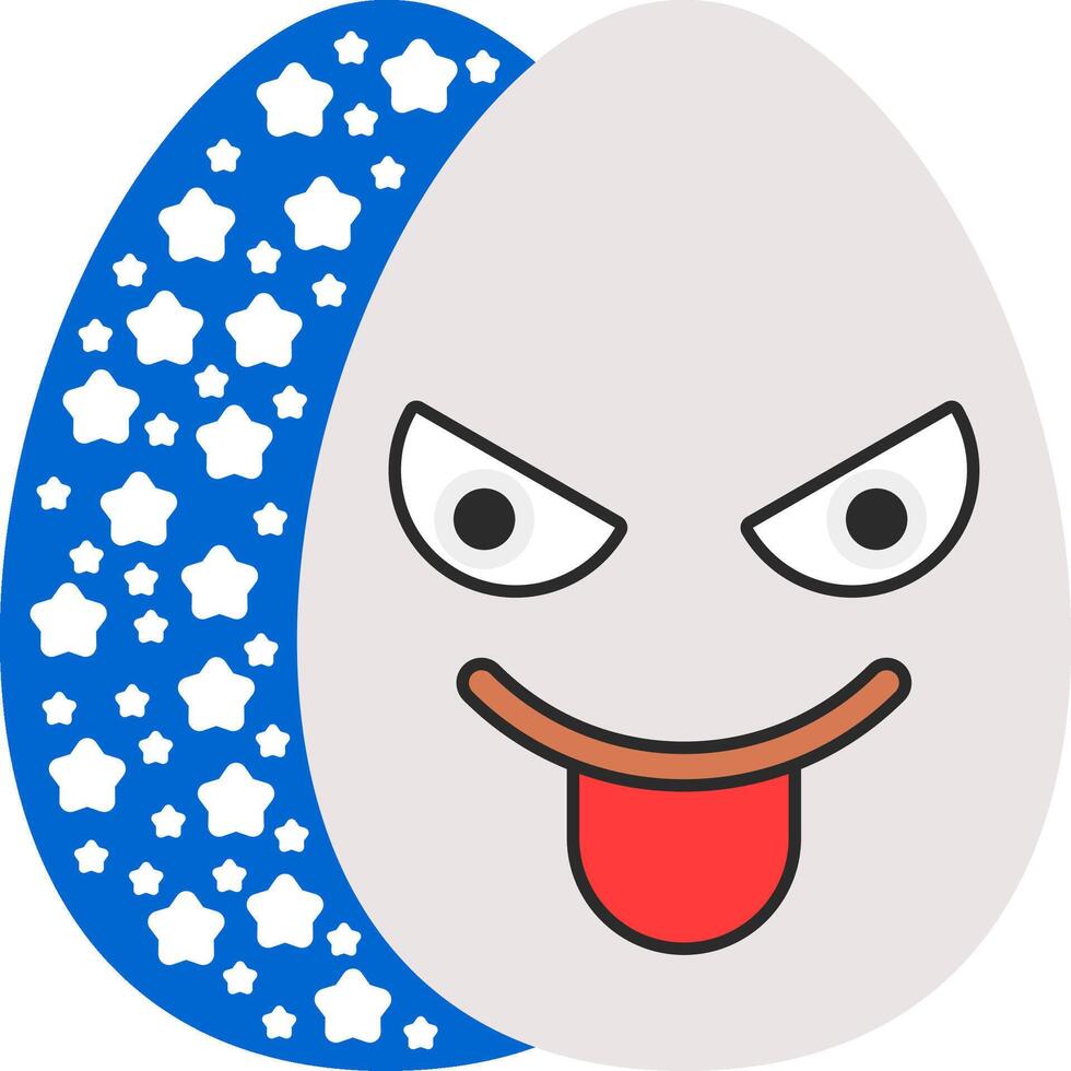 Envy Face Easter Egg Emoji in Green Hue vector