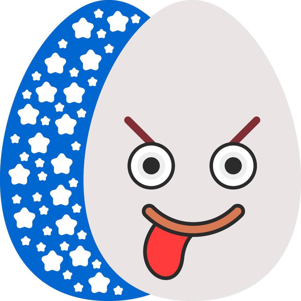 Mocking Face Easter Egg Funny Smile vector