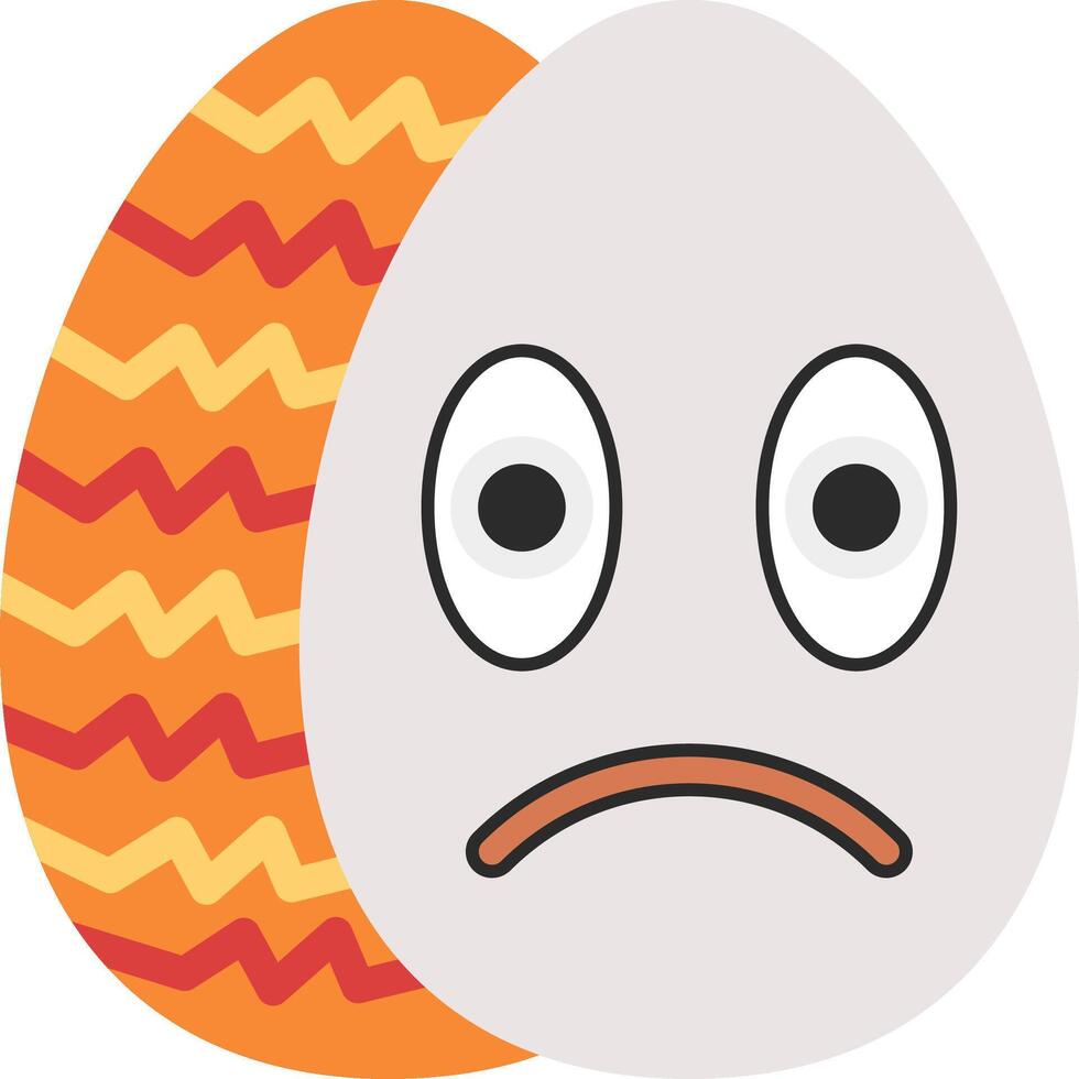 Flushed Face Easter Egg with Blush Marks vector