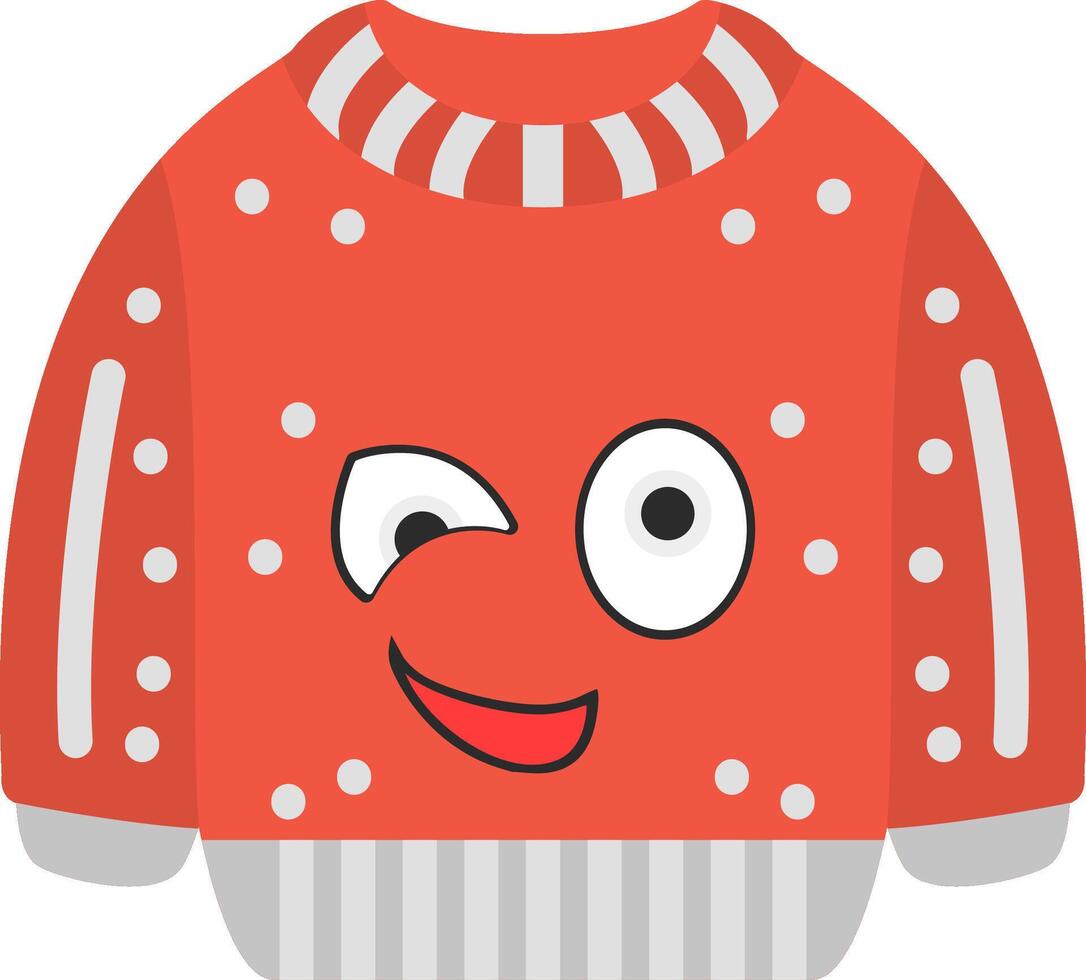 Wink Face Emoji Colourful Sweatshirt Design vector