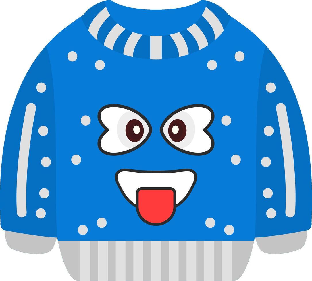 Tongue Out Funny Emoji Graphic Sweatshirt vector