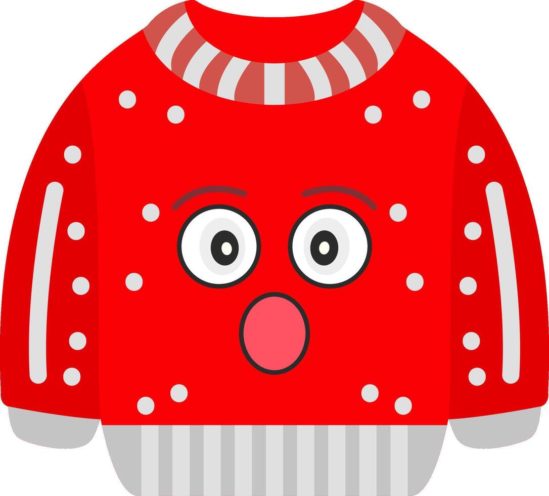 Surprised Wide Eyes Face Emoji Sweatshirt vector