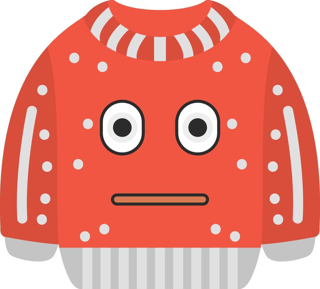 Neutral Expression Emoji Flat Sweatshirt vector
