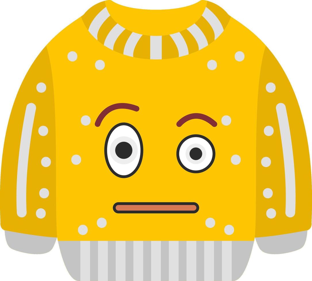 Suspicious Side Eye Emoji Face Sweatshirt vector