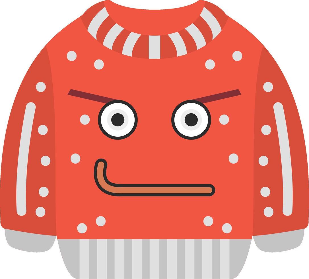 Bad Mood Face Angry Emoji Sweatshirt Design vector