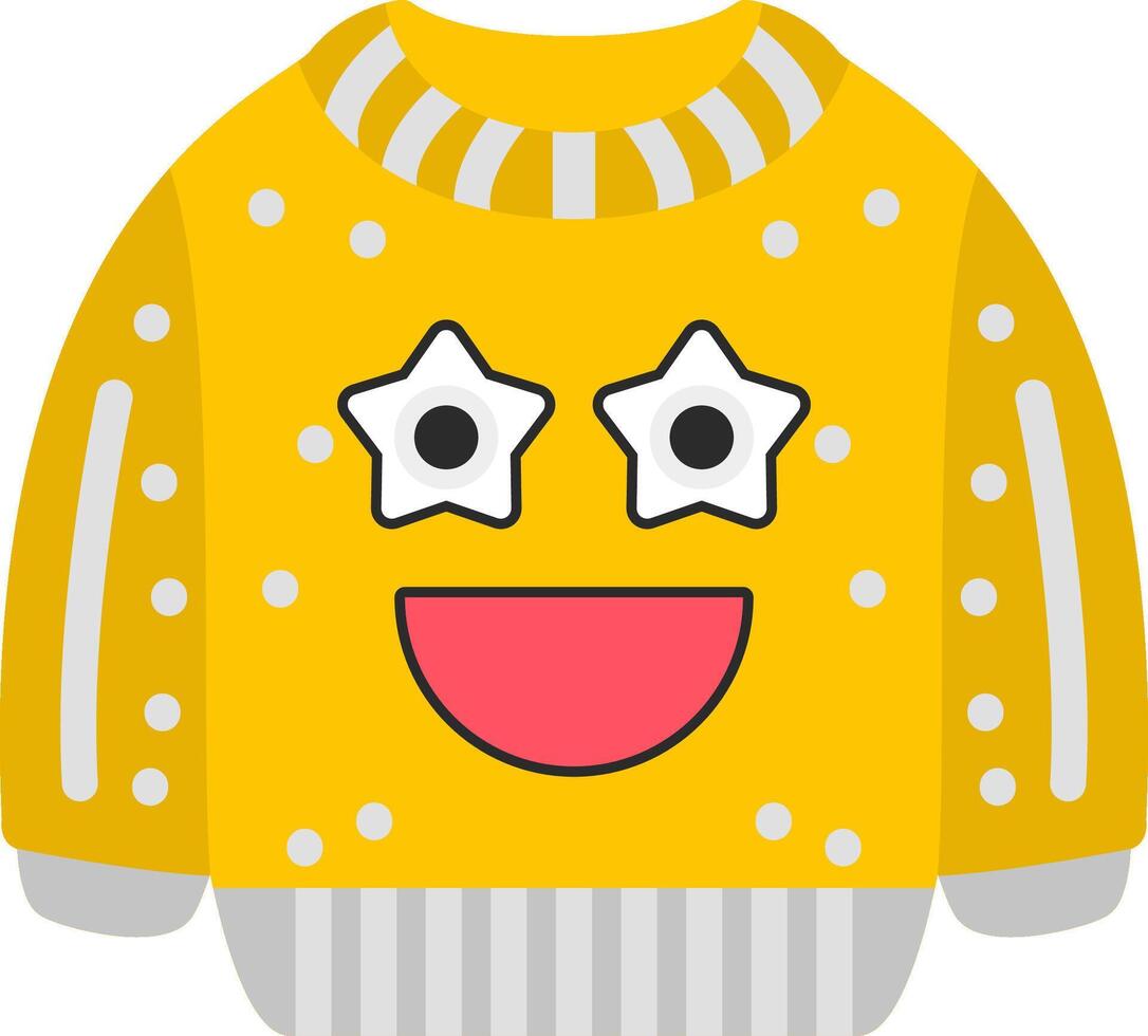 Starstruck Eyes Emoji Sparkle Face Design vector