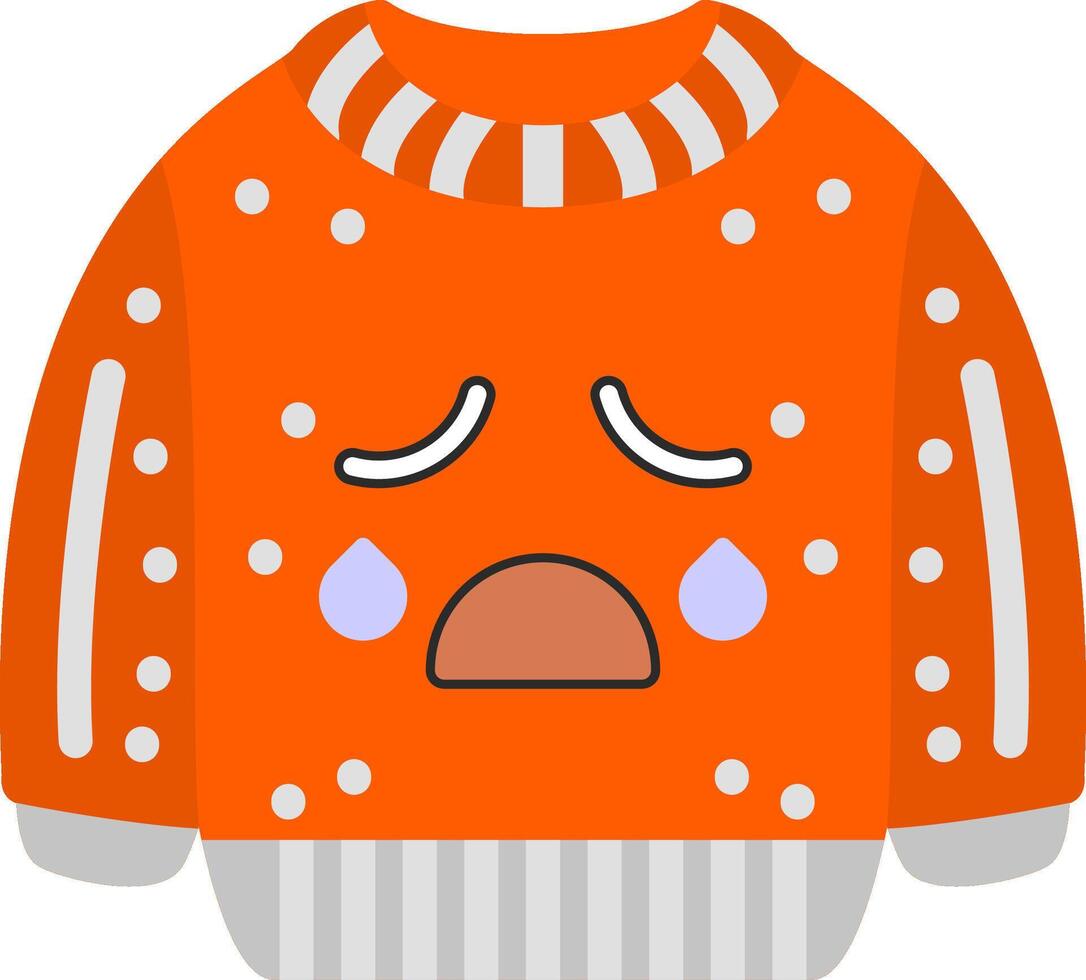 Sweating Face Emoji Drop Stress Sweatshirt vector
