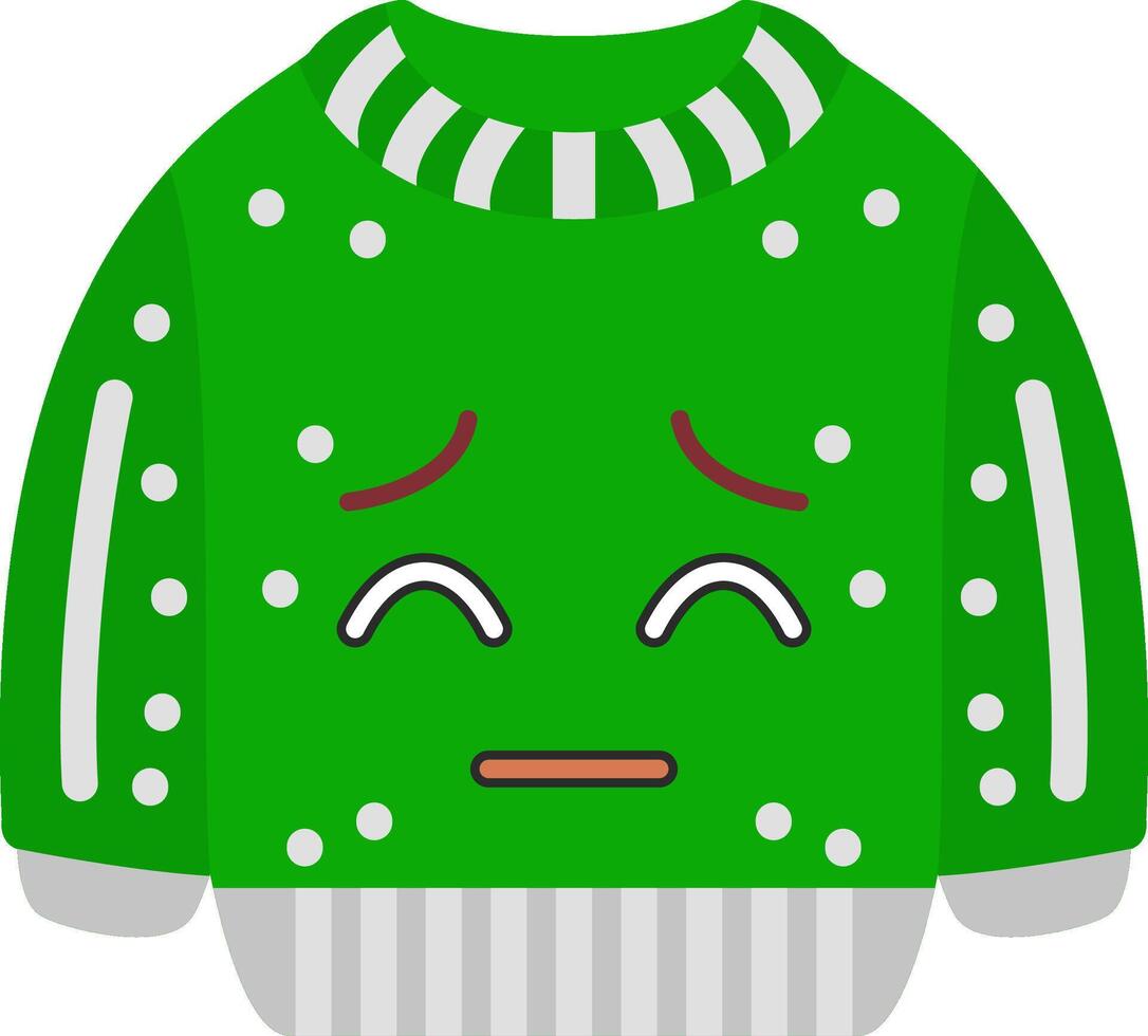 Pensive Thoughtful Emoji Face Expression Art vector