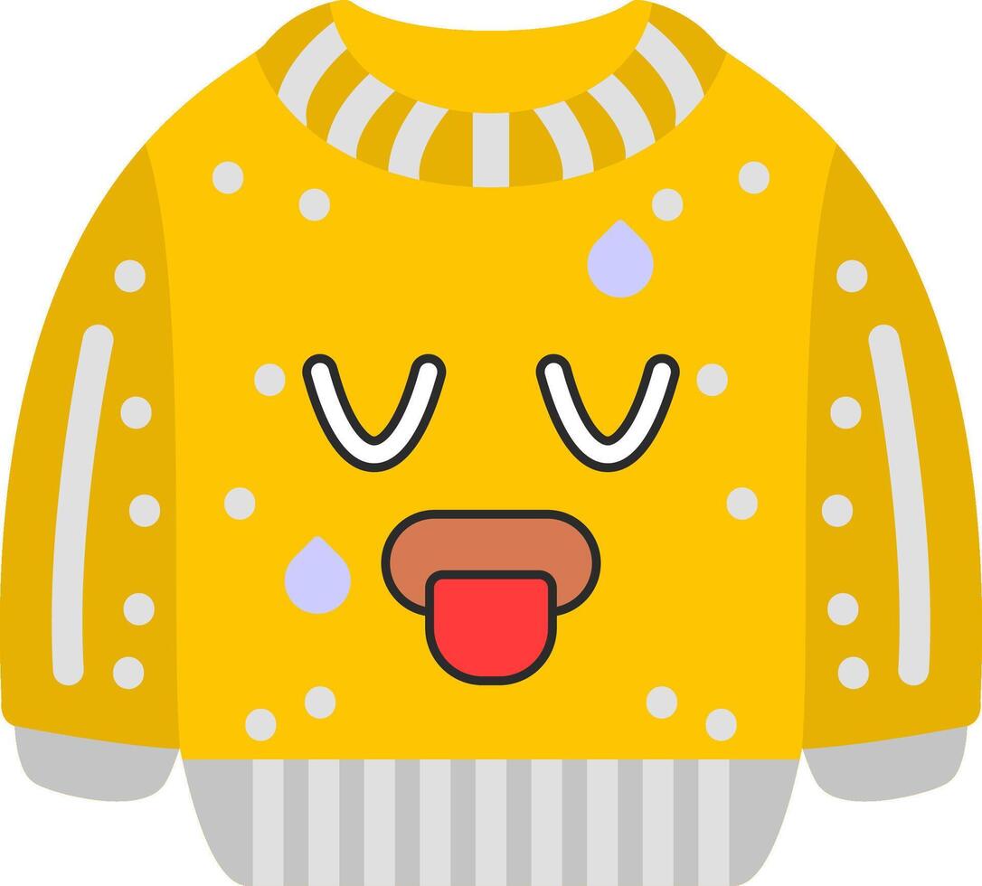Hot Red Face Emoji Sweaty Expression vector