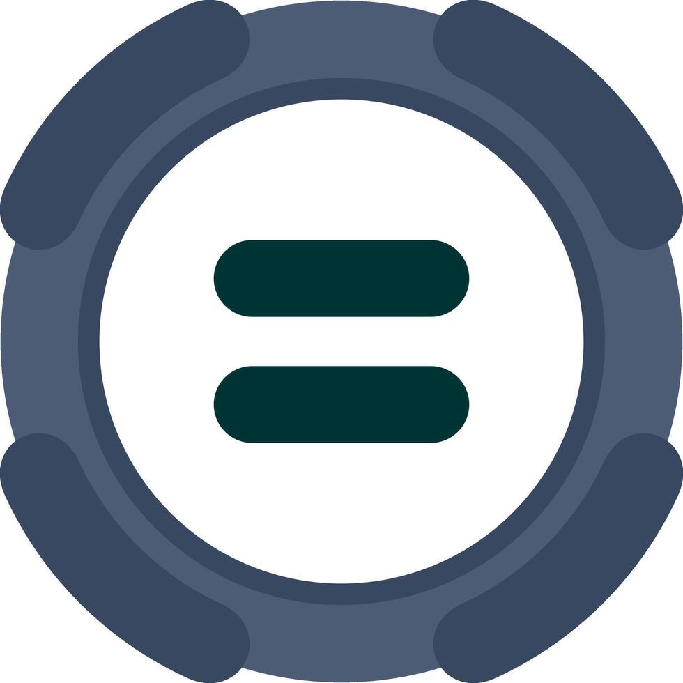 Equal Sign Flat Art vector