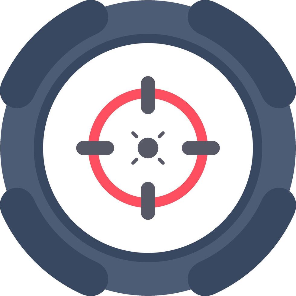 Target Aim Flat Graphic vector