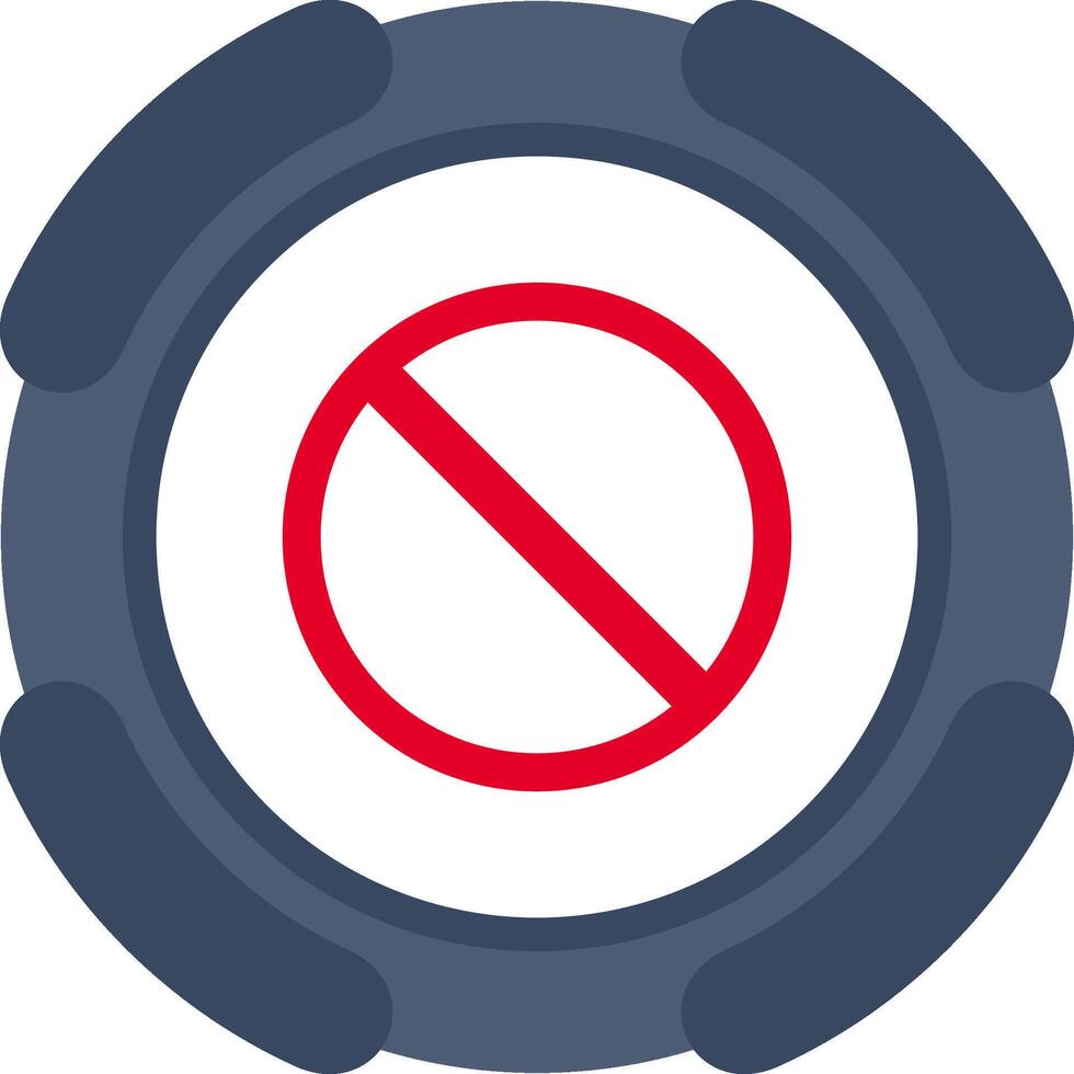 Ban Prohibited Colourful Flat Icon vector