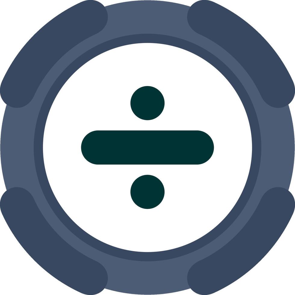 Divide Math Symbol Icon vector