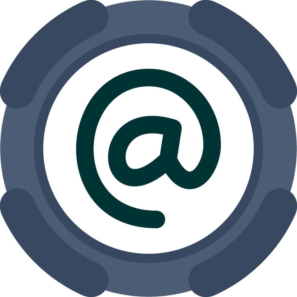 At Symbol Communication Icon Design vector