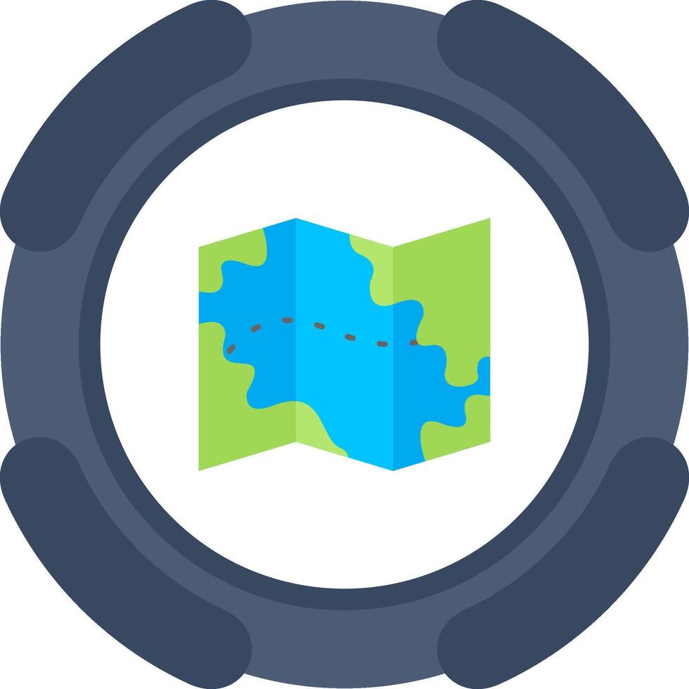 Map Navigation Route Flat vector