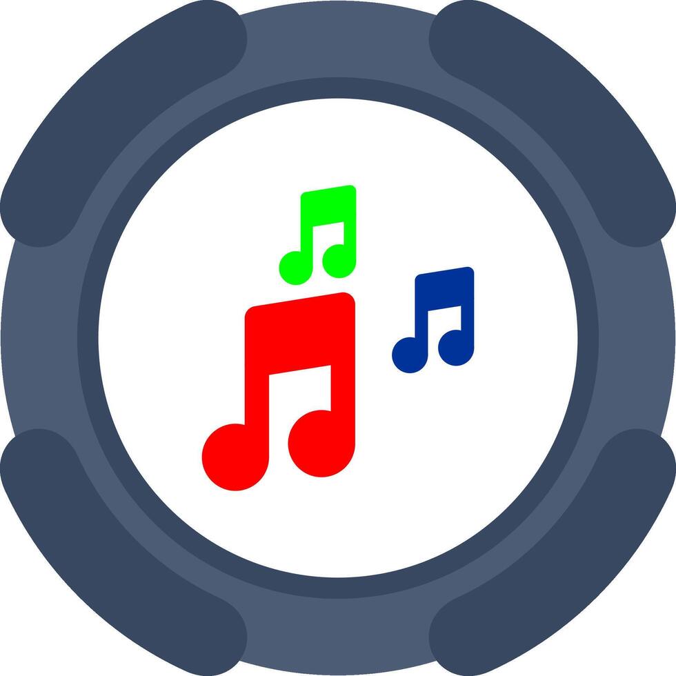 Music Note Colourful Icon vector