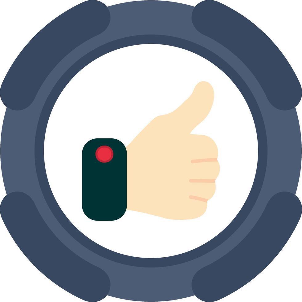Like Thumbs Up Colourful Icon vector