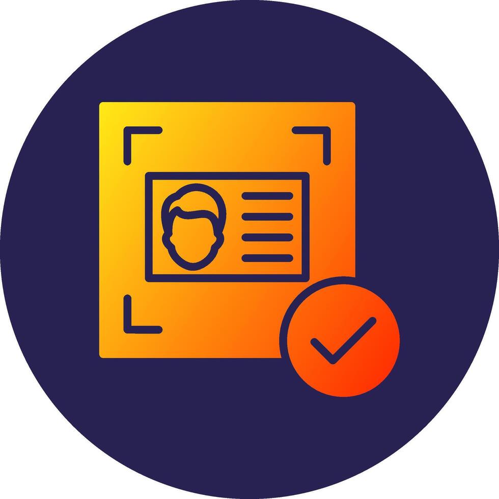 ID Card Outlined Line Based UI Artwork vector