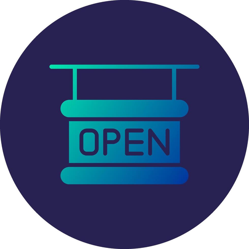 Open Custom Line Art UI Element vector