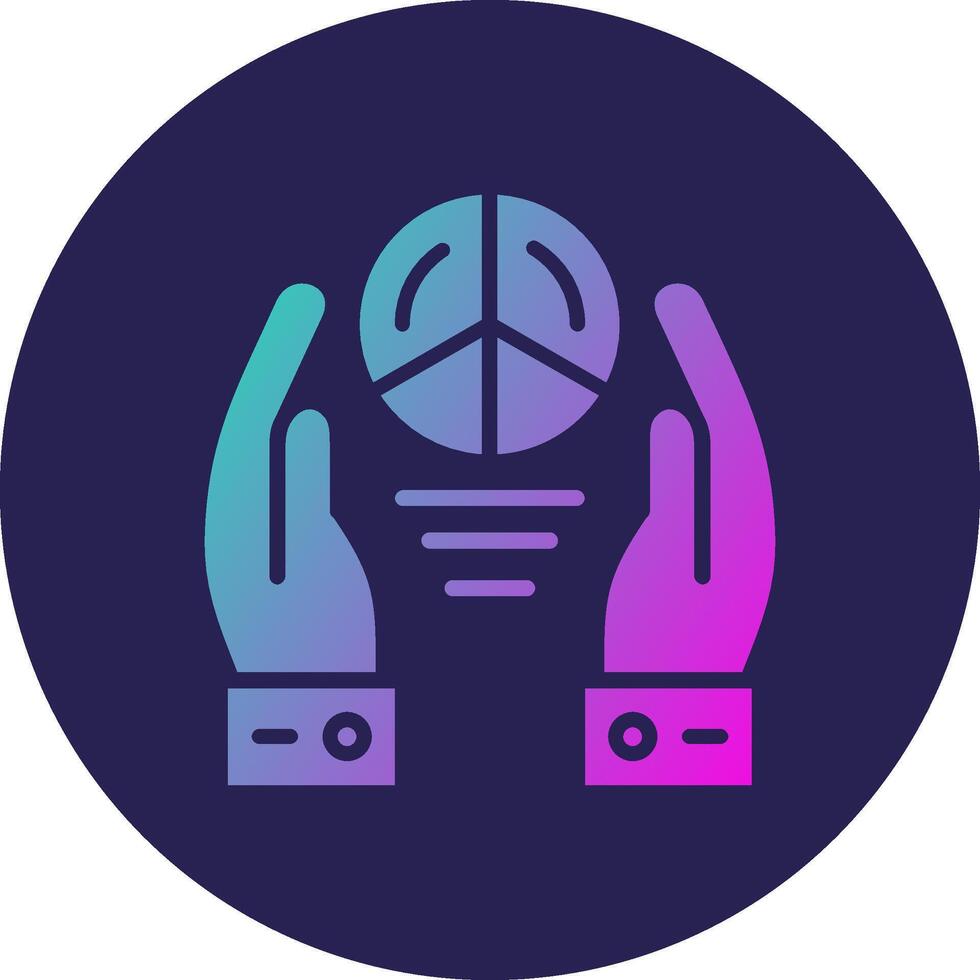 Peaceful Gradient Themed User Interface Symbol vector