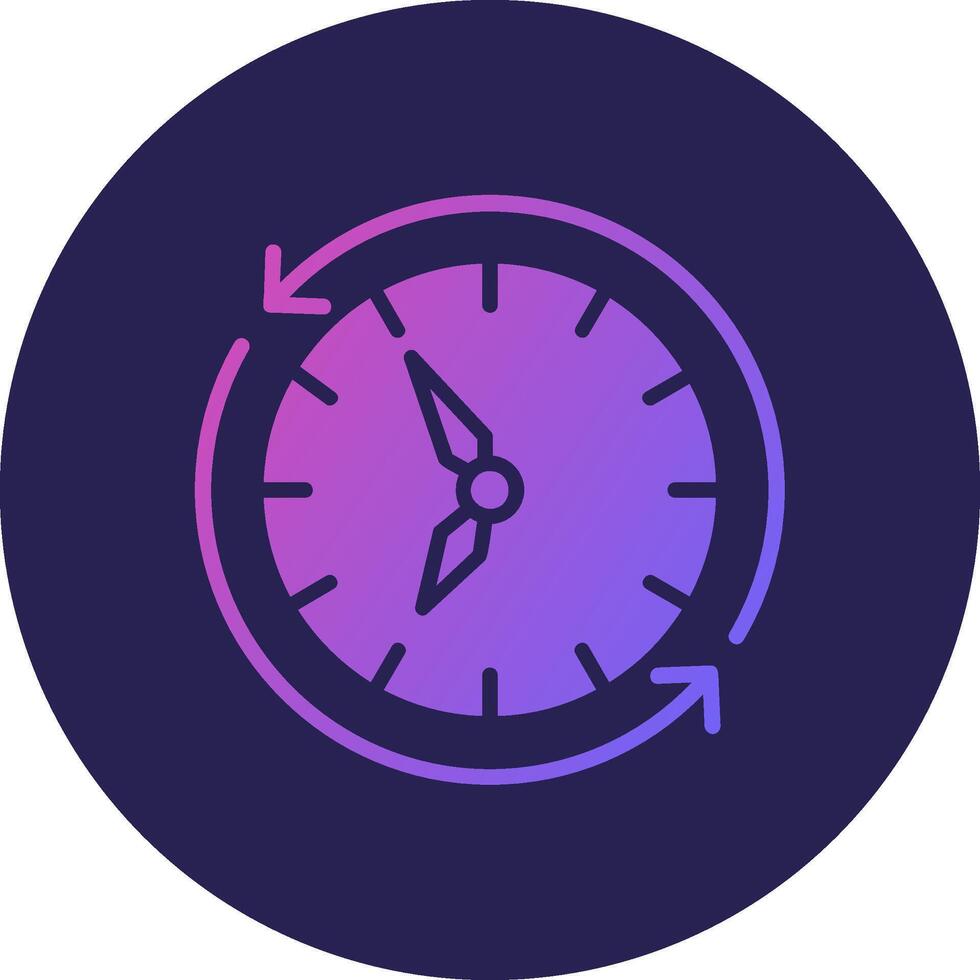 Refresh time Thin Line Art Style Element vector