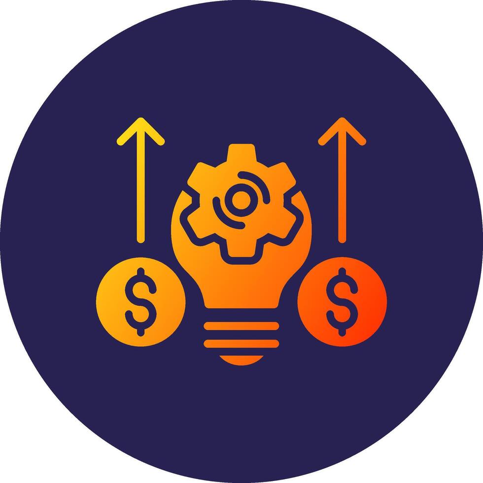 Investment Bold Outlined Badge Graphic Symbol vector