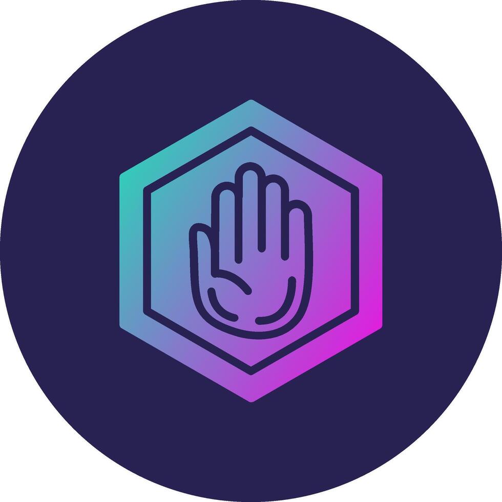 Stop Sharp Lined Graphic Style Mark vector