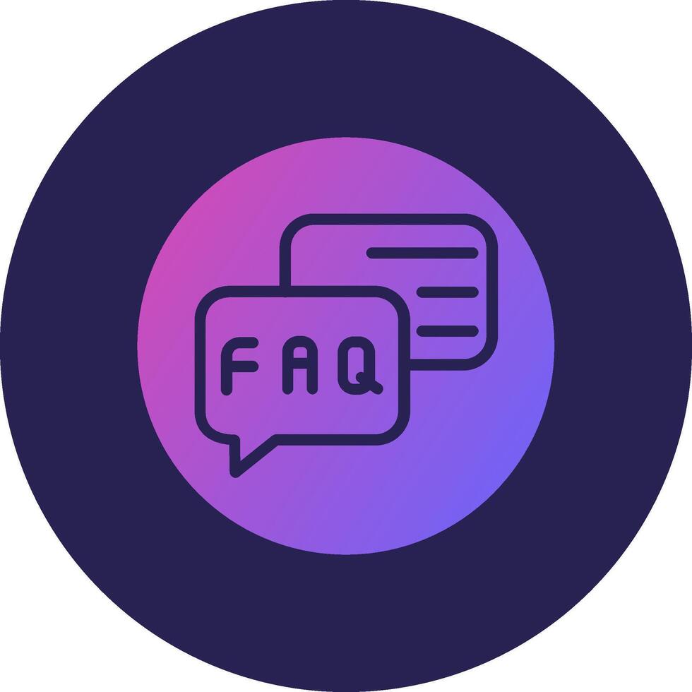 Faq Sleek Visual Style Mark Element vector