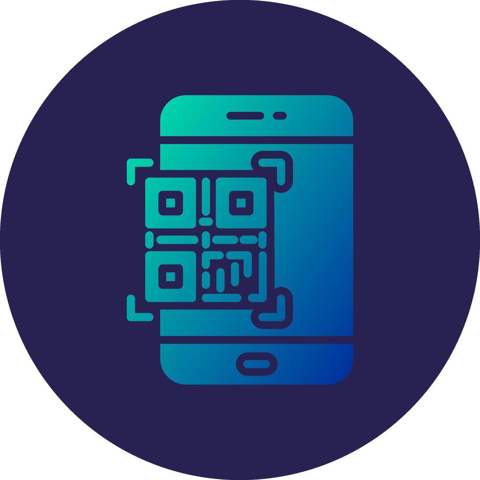 Qr Code Scan High Contrast Design UI Badge vector
