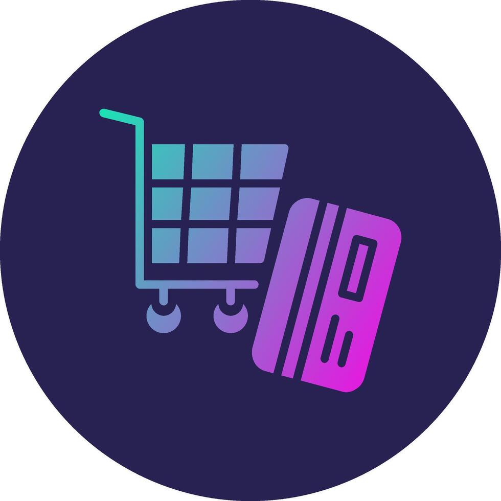 Shopping Cart Mobile App Style Illustration Piece vector