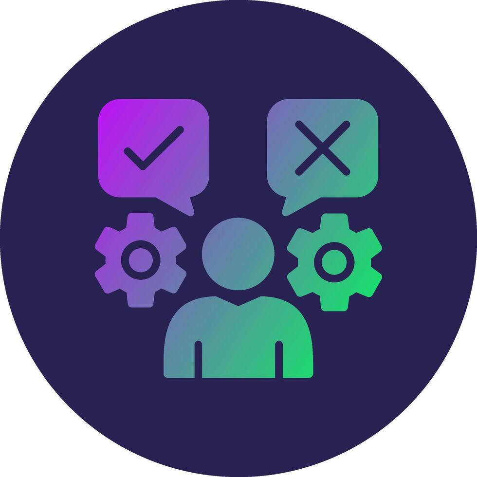 Decision Making Gradient Themed User Interface Symbol vector