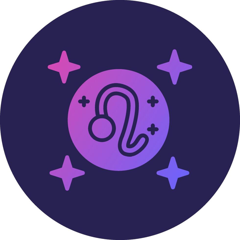 Leo Iconic Line Style Graphic Form vector