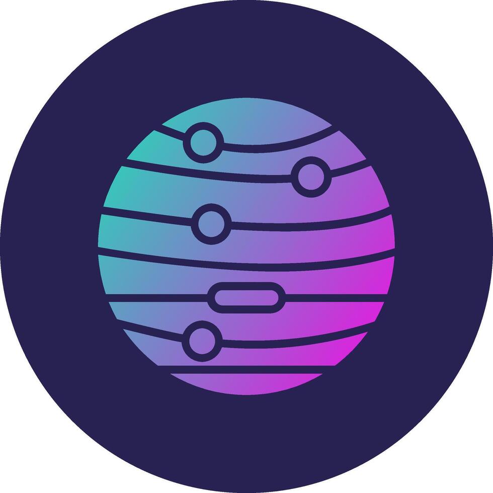 Jupiter Sharp Lined Graphic Style Mark vector