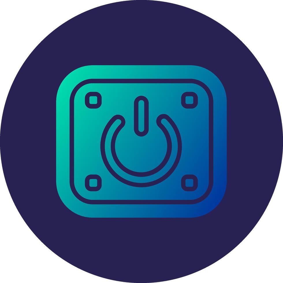 Power Button Flat Design Based UI Piece vector