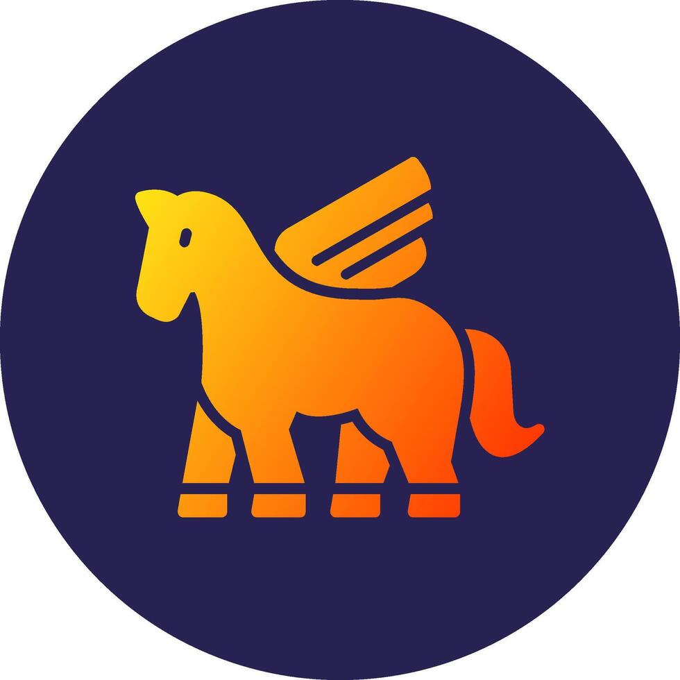 Pegasus Cool Tone Style Form Object vector