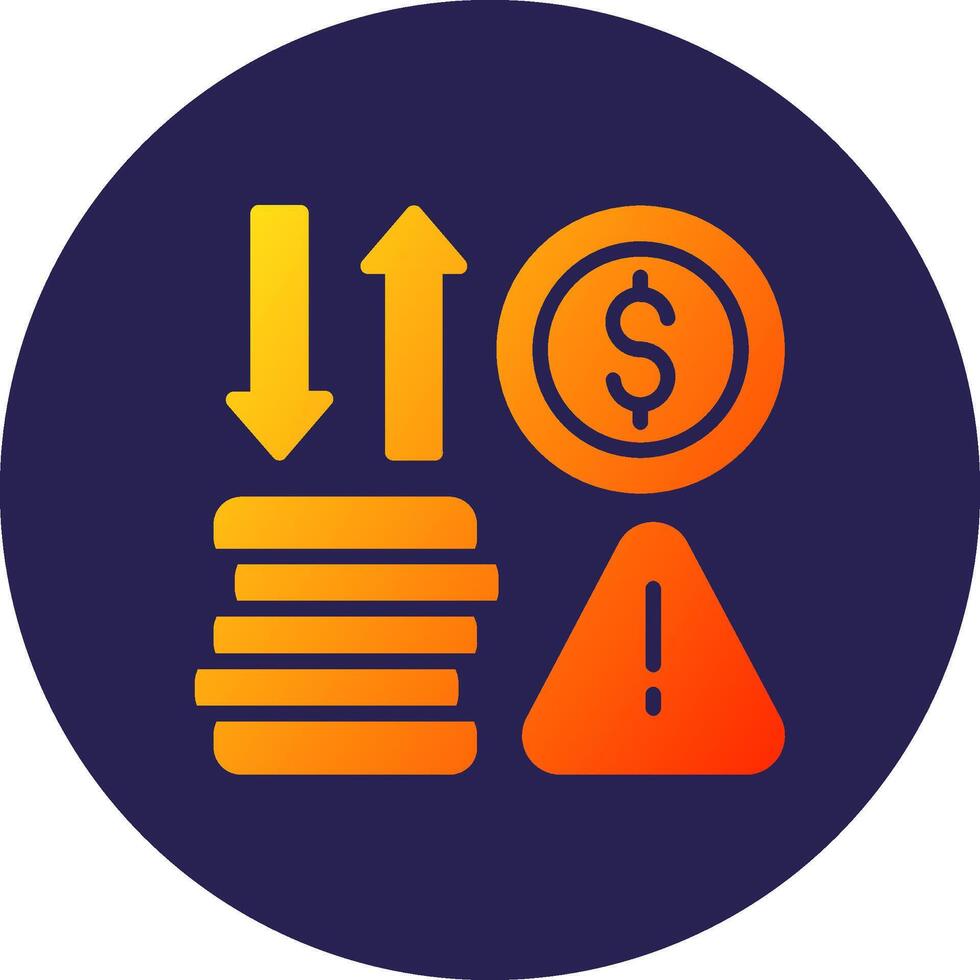 Financial Risk Digital Outlined Interface Piece Artwork vector