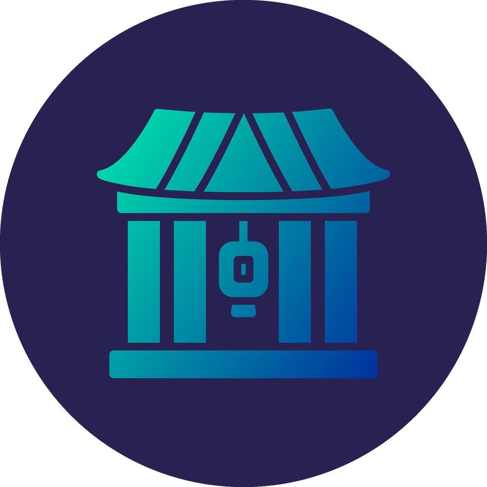 Kaminarimon Gate Web Styled Graphic Design Piece vector