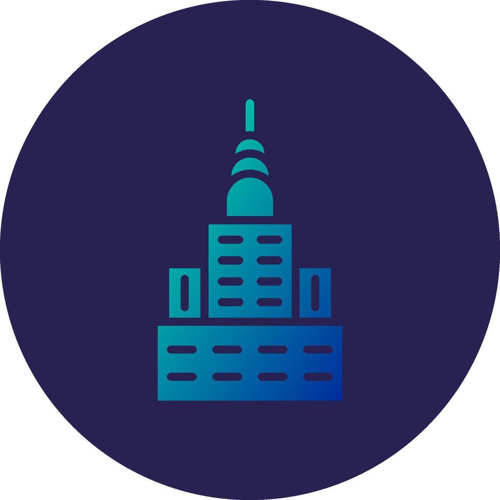 Chrysler Building Flat Style UI Symbol vector