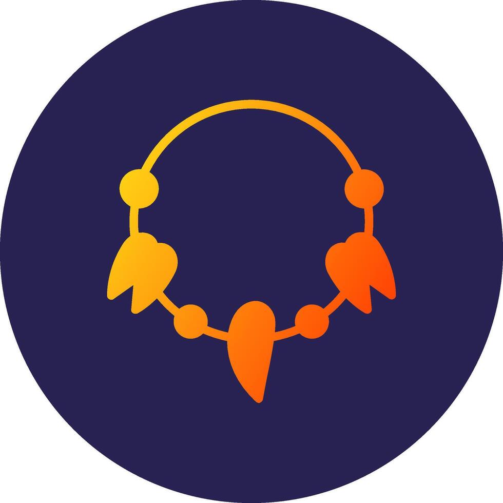 Necklace Minimal Artistic Object Design Style vector