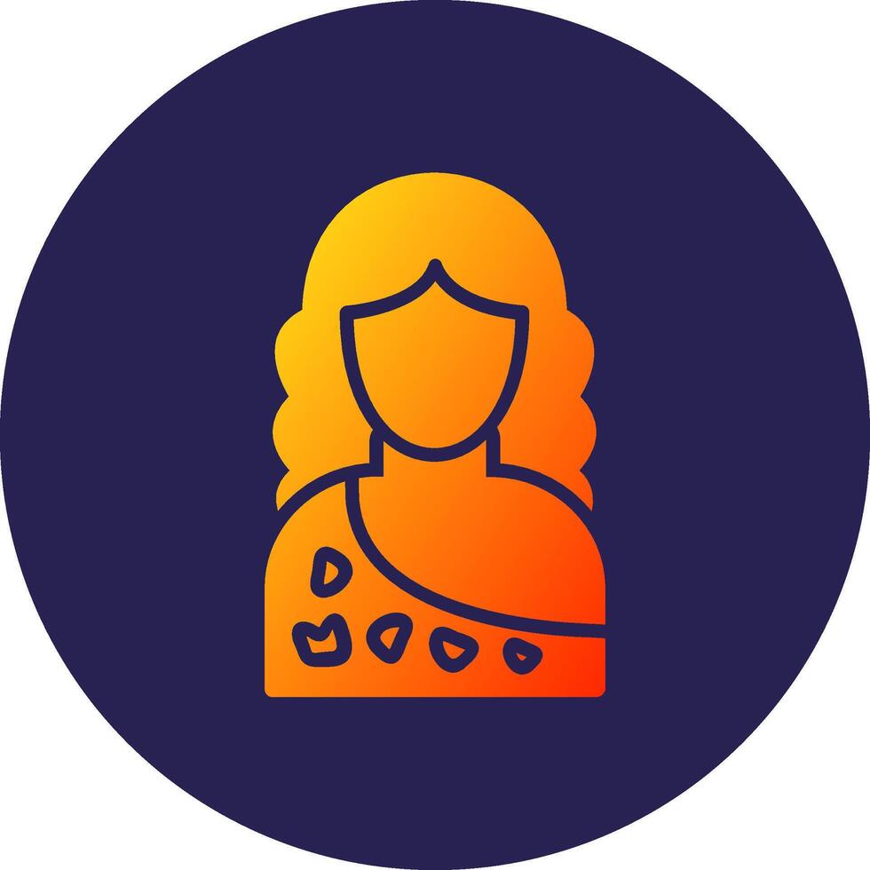 Cavewoman Isometric Web Illustration Design Piece vector