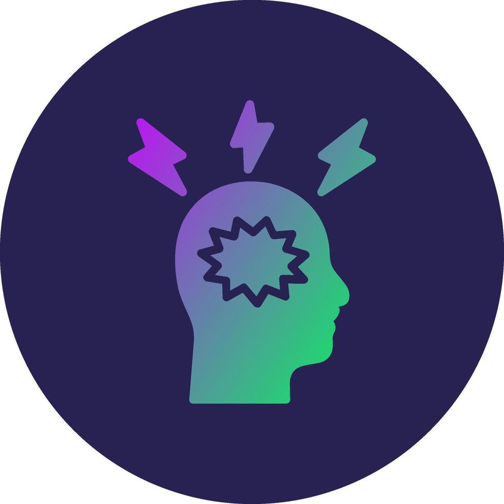 Nervous Breakdown Dark Mode Interface Symbol Design vector