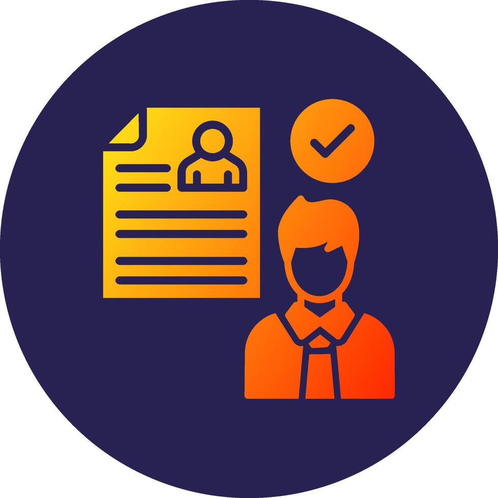Hired Neon Colored User Interface Symbol vector